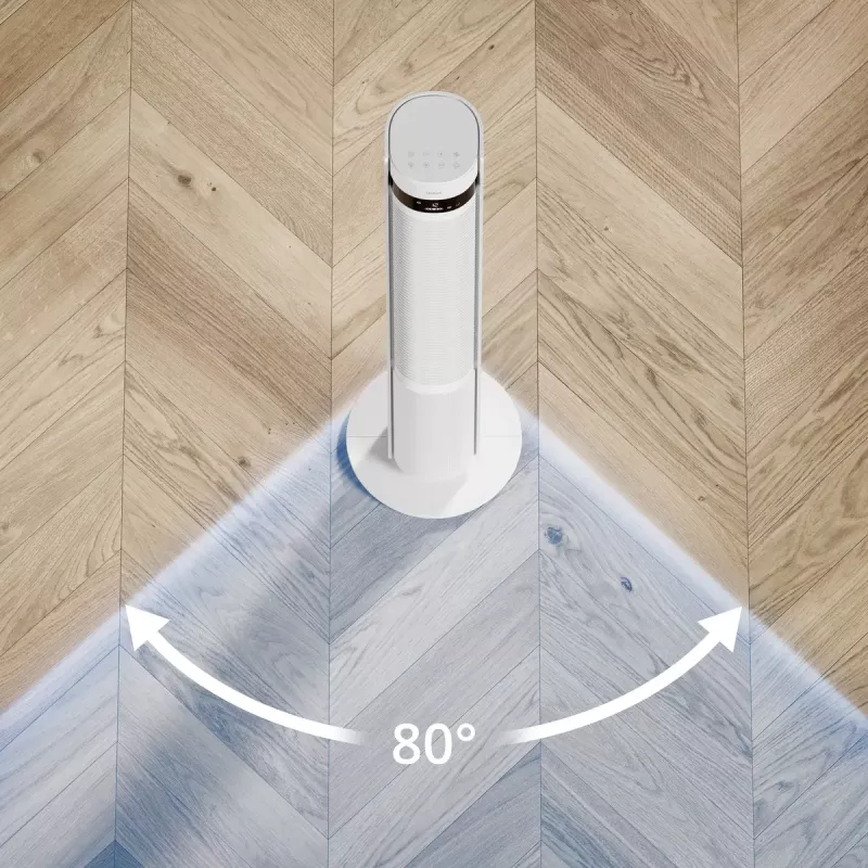 Torenventilator Duux Elevate DXTF02 — 29 cm diameter, 12 snelheden, oscillatie, 4–40 W, wit