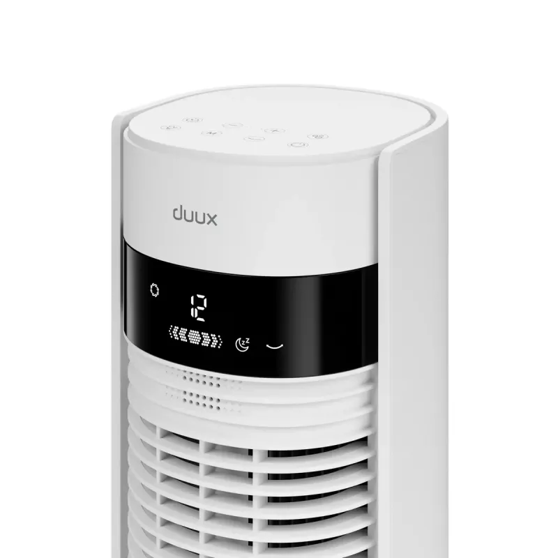 Torenventilator Duux Elevate DXTF02 — 29 cm diameter, 12 snelheden, oscillatie, 4–40 W, wit
