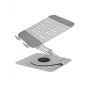 Laptopstandaard RAIDSONIC IB-NH300-R, aluminium, zilver, geschikt voor 17 inch (43,2 cm), 360° draaibaar, 280×230×550 mm
