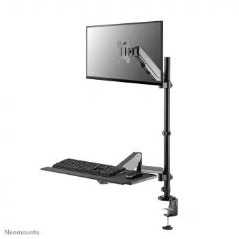 Op bureau gemonteerde zit-sta-werkstation Neomounts DS90-325BL1 9 kg hoogteverstelling