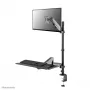 Op bureau gemonteerde zit-sta-werkstation Neomounts DS90-325BL1 9 kg hoogteverstelling