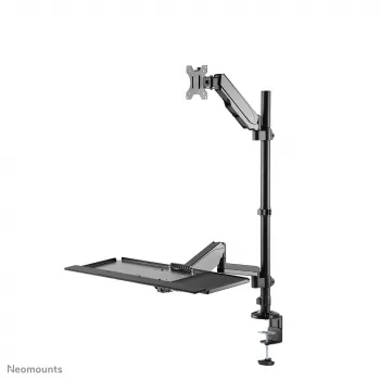 Op bureau gemonteerde zit-sta-werkstation Neomounts DS90-325BL1 9 kg hoogteverstelling