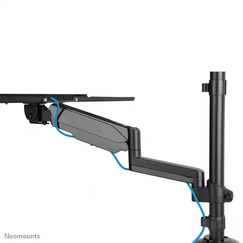 Op bureau gemonteerde zit-sta-werkstation Neomounts DS90-325BL1 9 kg hoogteverstelling