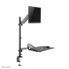 Op bureau gemonteerde zit-sta-werkstation Neomounts DS90-325BL1 9 kg hoogteverstelling