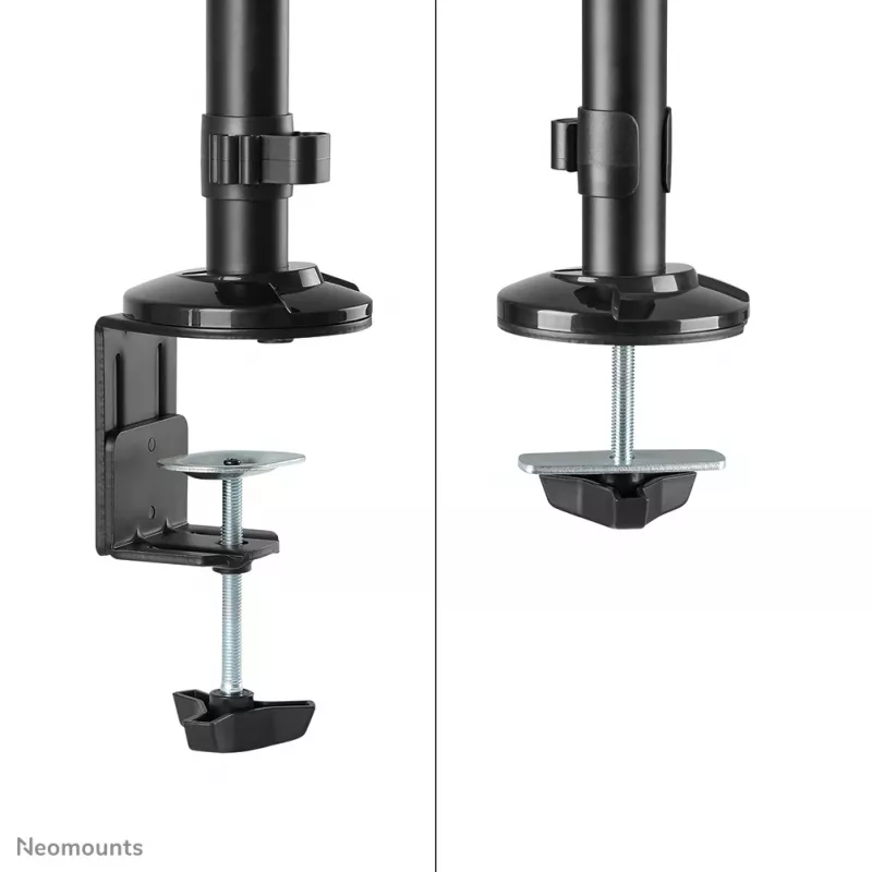 Op bureau gemonteerde zit-sta-werkstation Neomounts DS90-325BL1 9 kg hoogteverstelling