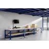 Op bureau gemonteerde zit-sta-werkstation Neomounts DS90-325BL1 9 kg hoogteverstelling
