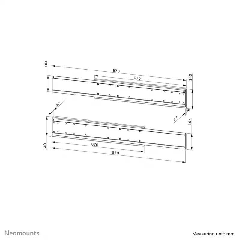 Neomounts ADM-875WH2 dual-screen-adapter 42-65 inch