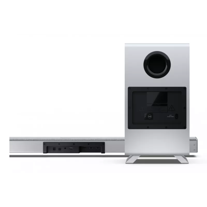 Sharp HT-SBW53121(SL) 3.1.2 Dolby Atmos/DTS:X soundbar met draadloze subwoofer, 550 W, Bluetooth, zilver