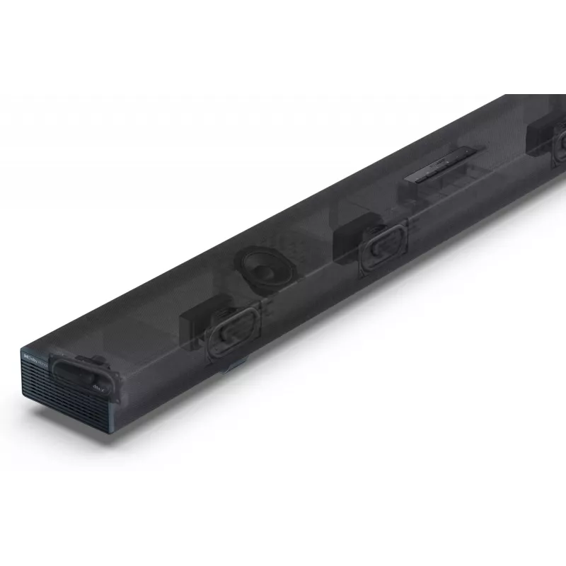 Sharp HT-SBW55121(BK) 5.1.2 Dolby Atmos/DTS:X soundbar met draadloze subwoofer, 650 W, Bluetooth, zwart