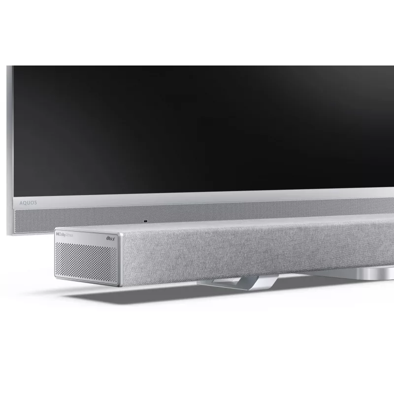 Sharp HT-SBW55121(SL) 5.1.2 Dolby Atmos/DTS:X soundbar met draadloze subwoofer, 650 W, Bluetooth, zilver