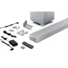 Sharp HT-SBW55121(SL) 5.1.2 Dolby Atmos/DTS:X soundbar met draadloze subwoofer, 650 W, Bluetooth, zilver