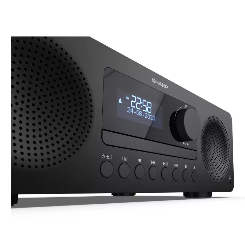 Home-audio microsysteem Sharp XL-B720D 30 W, 2-weg luidspreker, DAB/DAB+/FM, optische disc-speler, zwart