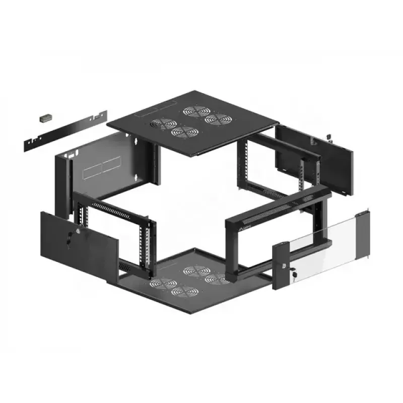Wandmontage-rack Lanberg WFFA-5604-10B