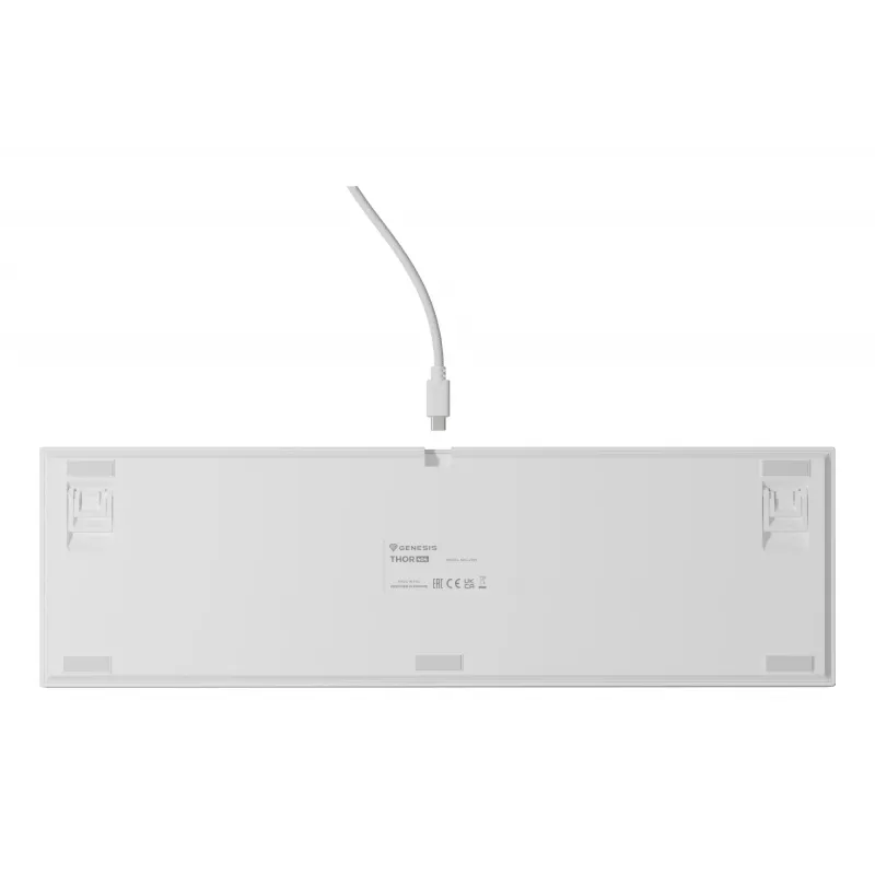 Mechanisch toetsenbord GENESIS THOR 404, full-size USB, QWERTY Engels, RGB-achtergrondverlichting, wit
