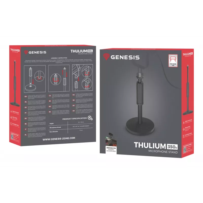 Desktop-microfoonstandaard GENESIS NGM-2293 zwart 20-30 cm
