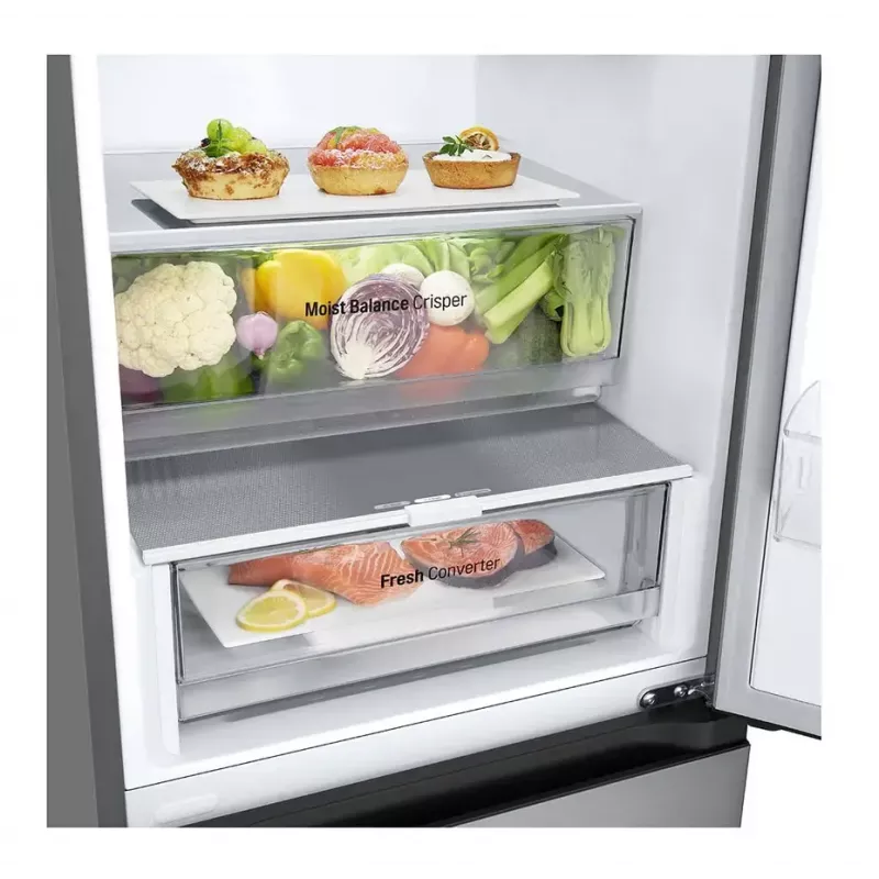 LG GBV3100EPY koel-vriescombinatie vrijstaand 344 L E zilver