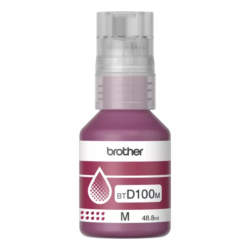 Inktfles Brother BTD100M magenta origineel, 48,8 ml, 5000 pagina's