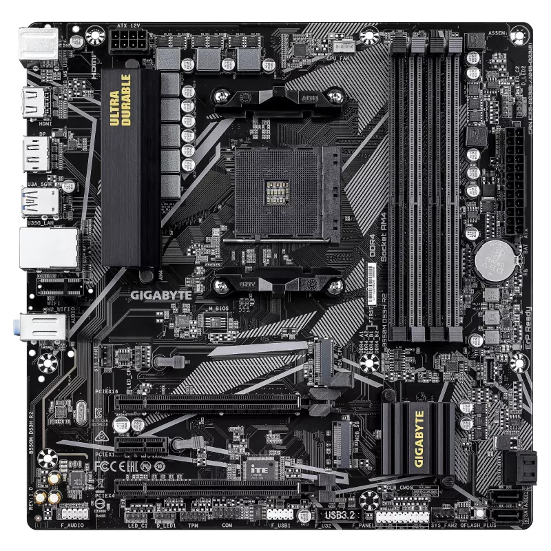 Moederbord GIGABYTE B550M DS3H R2, B550, socket AM4, Micro ATX