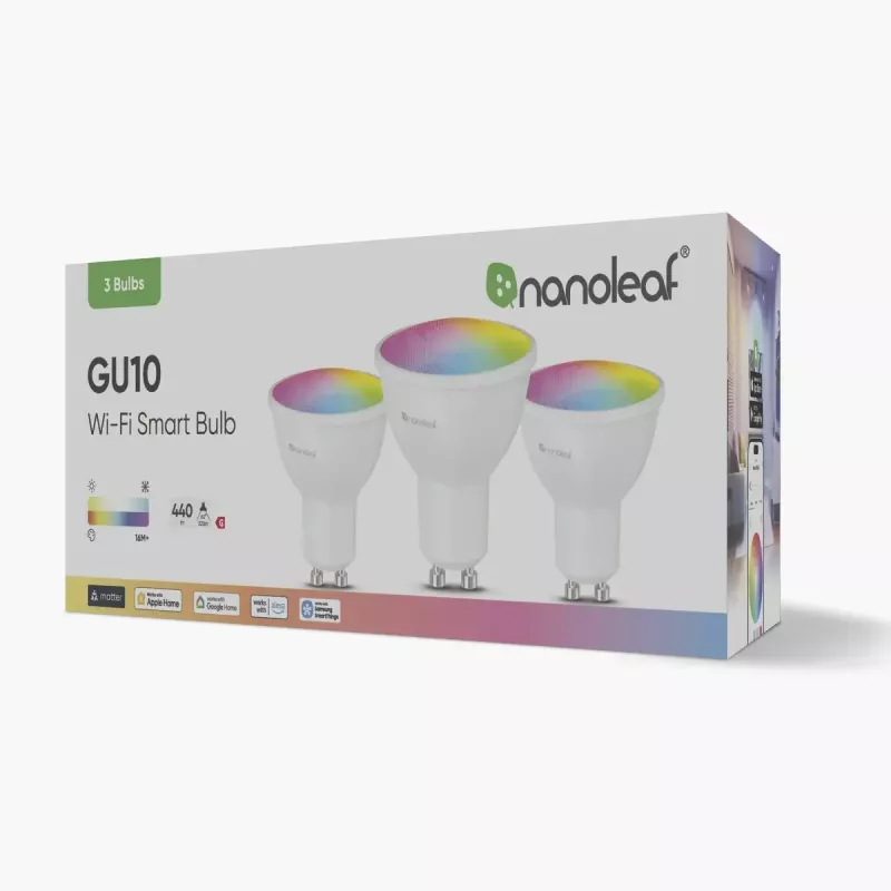Slimme lamp Nanoleaf N7502B02-3GU10 RGBCW Wi‑Fi 3 stuks verpakking GU10