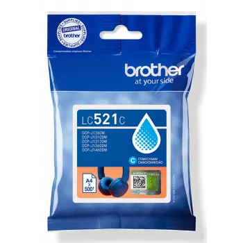 Brother LC521C originele inktcartridge - cyaan