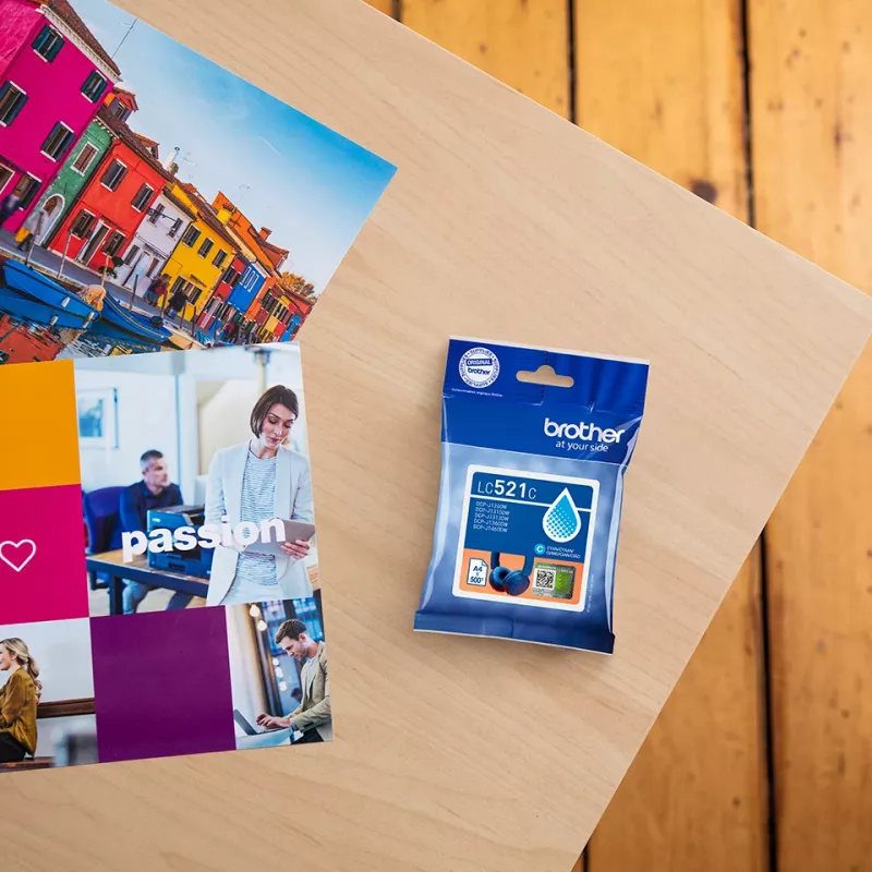 Brother LC521C originele inktcartridge - cyaan