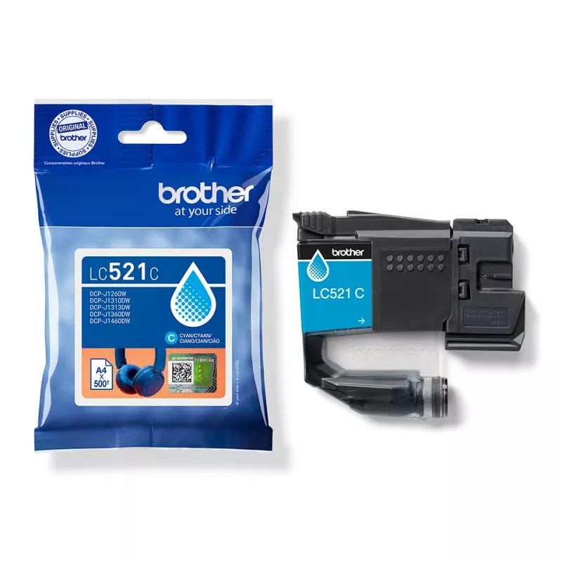 Brother LC521C originele inktcartridge - cyaan