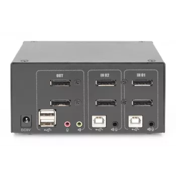 DIGITUS 2-poorts DisplayPort DualView 60 Hz 4K 60fp multiplatform-ondersteuning