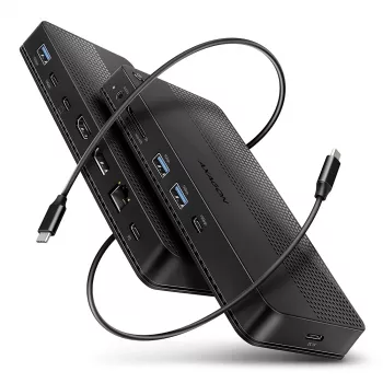 Axagon HMC-U4 USB4-dock, 3x USB-A, 2x USB-C, HDMI & DP 8K/30Hz, RJ-45, SD/mSD, audio, PD 100W