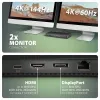 Axagon HMC-U4 USB4-dock, 3x USB-A, 2x USB-C, HDMI & DP 8K/30Hz, RJ-45, SD/mSD, audio, PD 100W