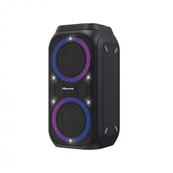 Draagbare partyluidspreker HISENSE Party Rocker 160 — 160 W RMS, 2.0 kanalen, IPX4, zwart, 6,3 kg