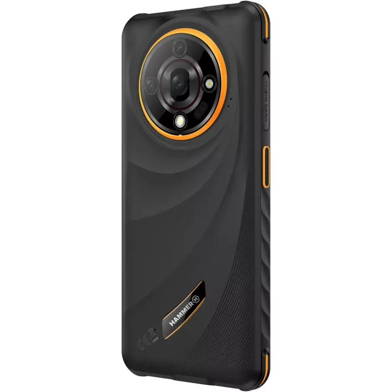Smartphone Hammer Iron 6 — 6,56 inch IPS TFT, 128 GB, 6 GB RAM, Android 14, 4G, zwart