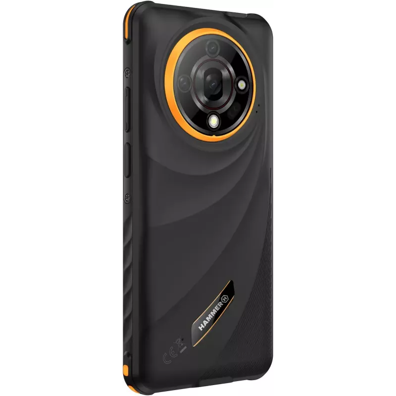 Smartphone Hammer Iron 6 — 6,56 inch IPS TFT, 128 GB, 6 GB RAM, Android 14, 4G, zwart