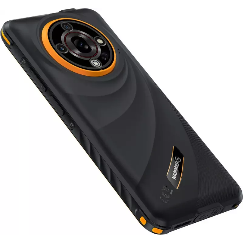 Smartphone Hammer Iron 6 — 6,56 inch IPS TFT, 128 GB, 6 GB RAM, Android 14, 4G, zwart