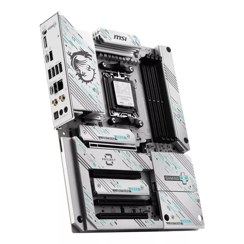 Moederbord MSI B850 GAMING PLUS WIFI PZ — AMD B850, socket AM5, ATX, DDR5, 4x DIMM, 3x M.2, Wi‑Fi, Bluetooth