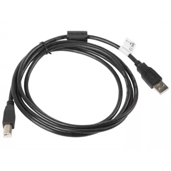 USB 2.0-kabel LANBERG CA-USBA-11CC-0018-BK 1,8 m, USB A naar USB B, zwart, 480 Mbit/s