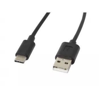 USB-kabel LANBERG CA-USBO-10CC-0018-BK USB 2.0, USB A (stekker) naar USB C (stekker), 1,8 m, zwart