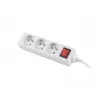 Verlengsnoer Lanberg PS1-03E-0150-W 1,5 m 3 AC-uitgangen binnen wit