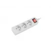 Verlengsnoer Lanberg PS1-03E-0150-W 1,5 m 3 AC-uitgangen binnen wit