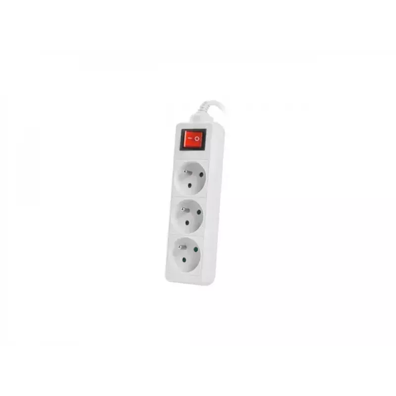 Verlengsnoer Lanberg PS1-03E-0150-W 1,5 m 3 AC-uitgangen binnen wit