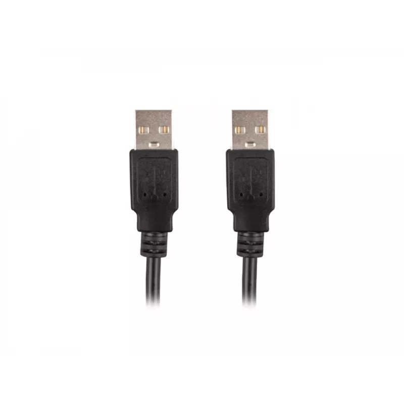 USB-A-naar-A-kabel LANBERG CA-USBA-20CU-0018-BK 1,8 m USB 2.0 zwart, vernikkelde contacten