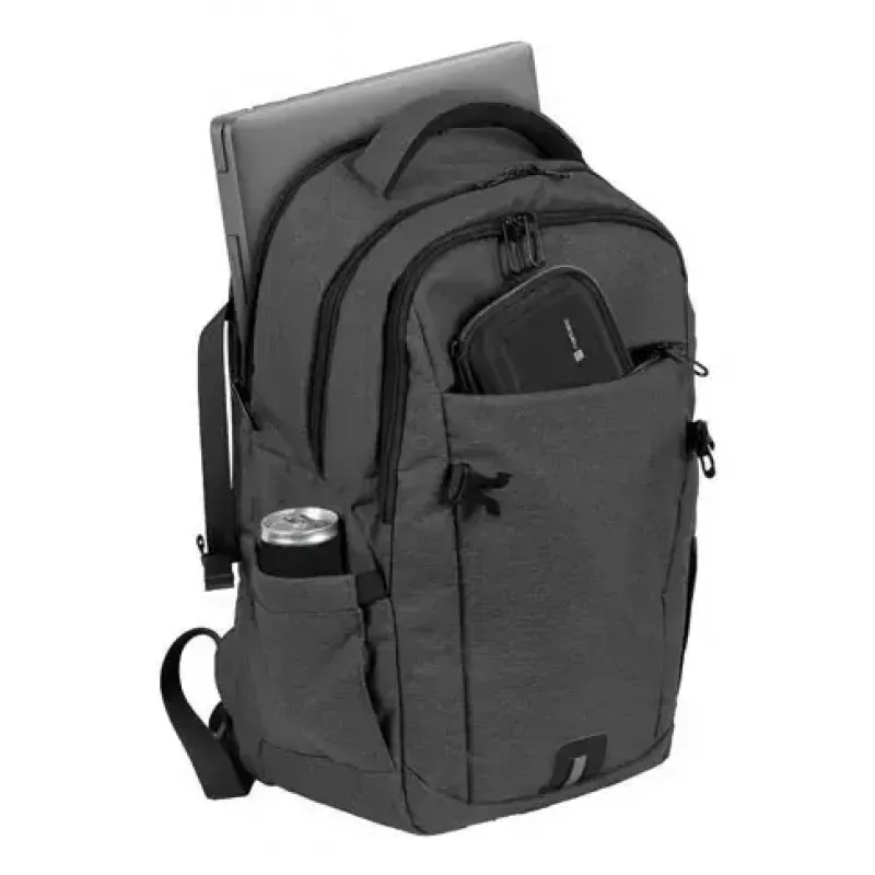 City-rugzak NATEC NTO-2226 — polyester, 160×325×465 mm, zwart/grijs
