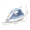 Tefal Virtuo 30 FV2C41E0 strijkijzer droog- en stoomstrijkijzer keramische strijkzool 2000 W blauw, wit