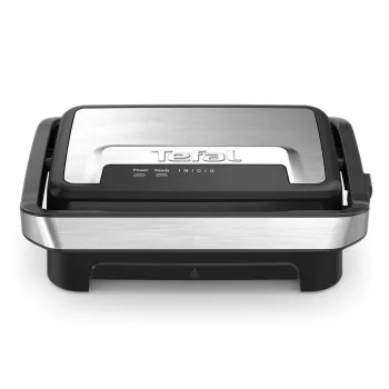 Contactgrill Tefal Inicio Compact GC270D10 — rechthoekig 1000 W, grillrooster bovenkant, zwart/roestvrij staal