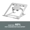 Fellowes Alumia laptop-riser draagbare laptopstandaard max. grootte 15 inch max. gewicht 5 kg zilver