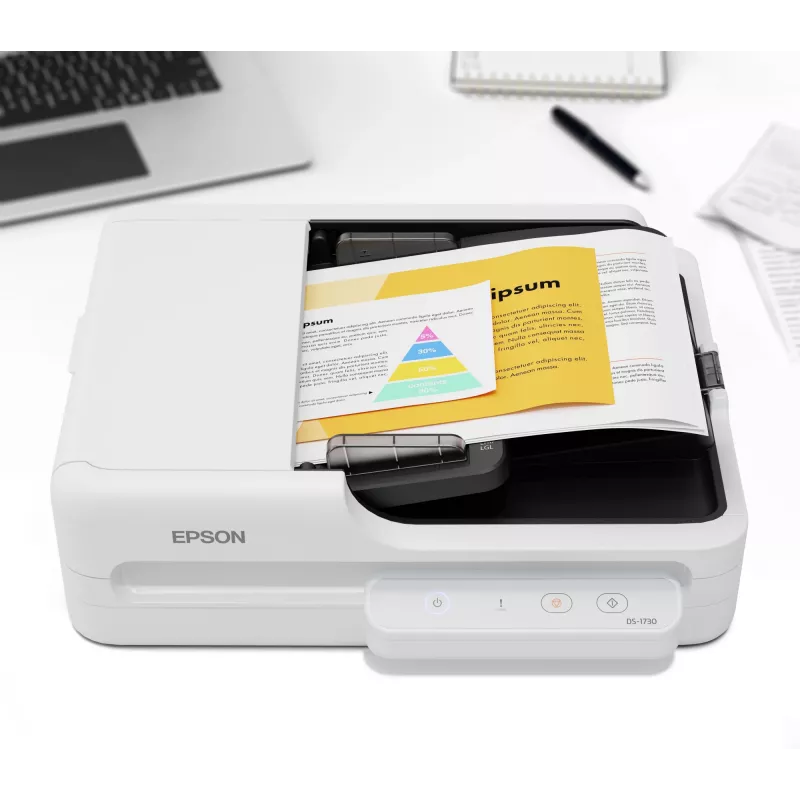 Epson WorkForce DS-1730 flatbed- & ADF-scanner 1200 x 1200 DPI A4 zwart, wit