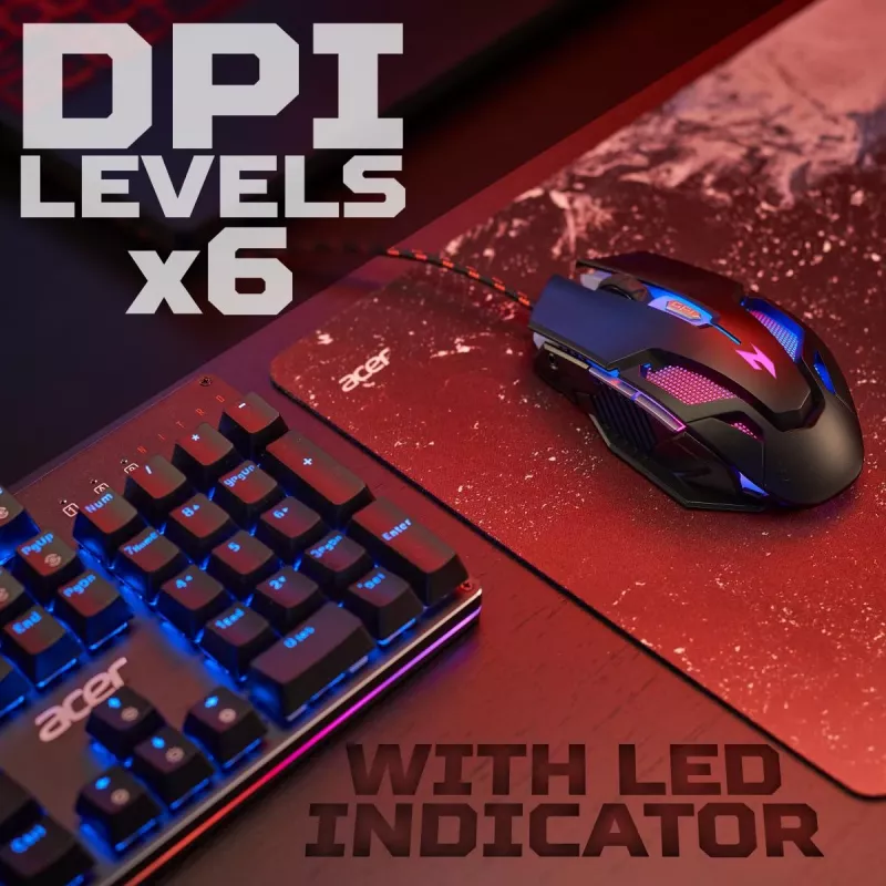 Acer Nitro Gaming Mouse II NMW200, bedraad, zwart