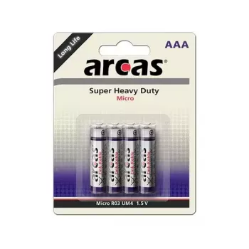Eenmalige batterij Arcas 107 00403 AAA zink-koolstof