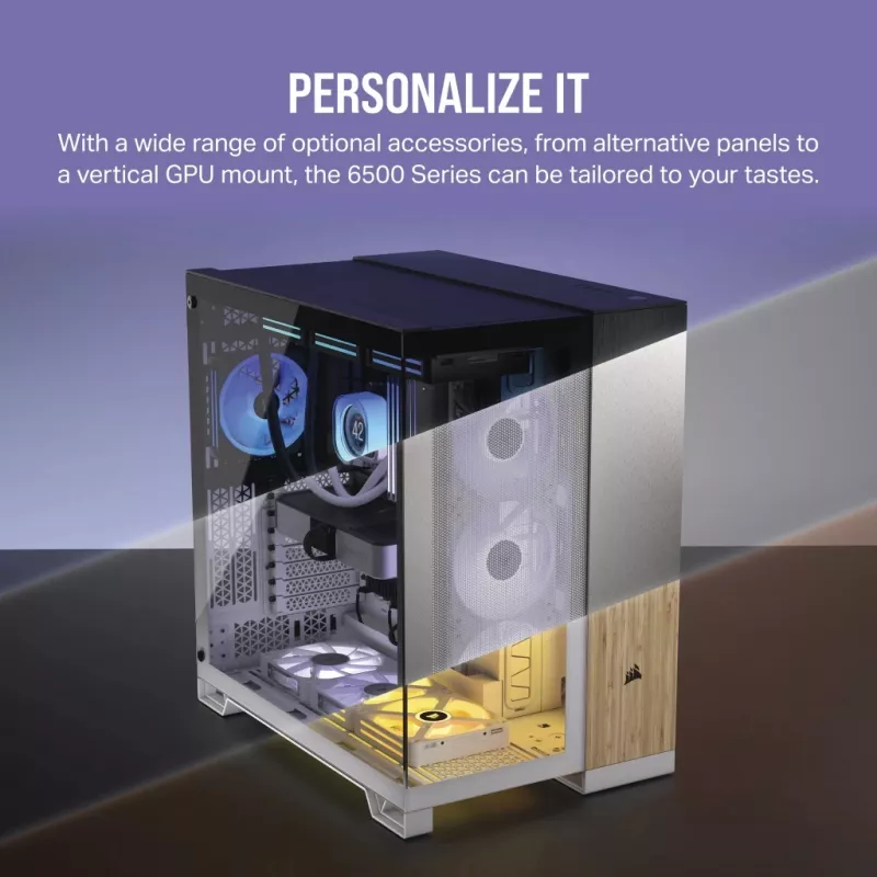 CORSAIR pc-behuizing – iCUE LINK 6500X RGB mid-tower dual chamber wit