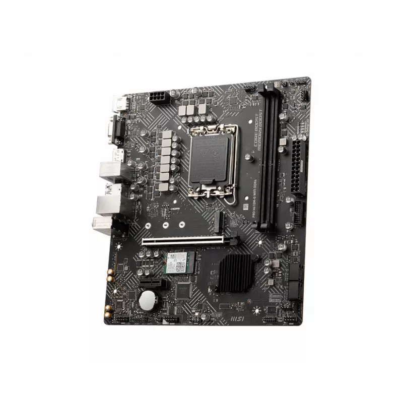 Moederbord MSI PRO H610M-G WIFI DDR4, Intel H610, LGA 1700, micro ATX, 2x DIMM, 64GB, Wi‑Fi 5, Bluetooth 4.2, 4x SATA III