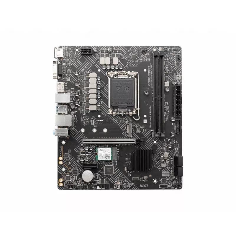 Moederbord MSI PRO H610M-G WIFI DDR4, Intel H610, LGA 1700, micro ATX, 2x DIMM, 64GB, Wi‑Fi 5, Bluetooth 4.2, 4x SATA III